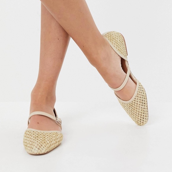 Asos Design Lisa Woven Ballet Flats - Picture 3 of 9